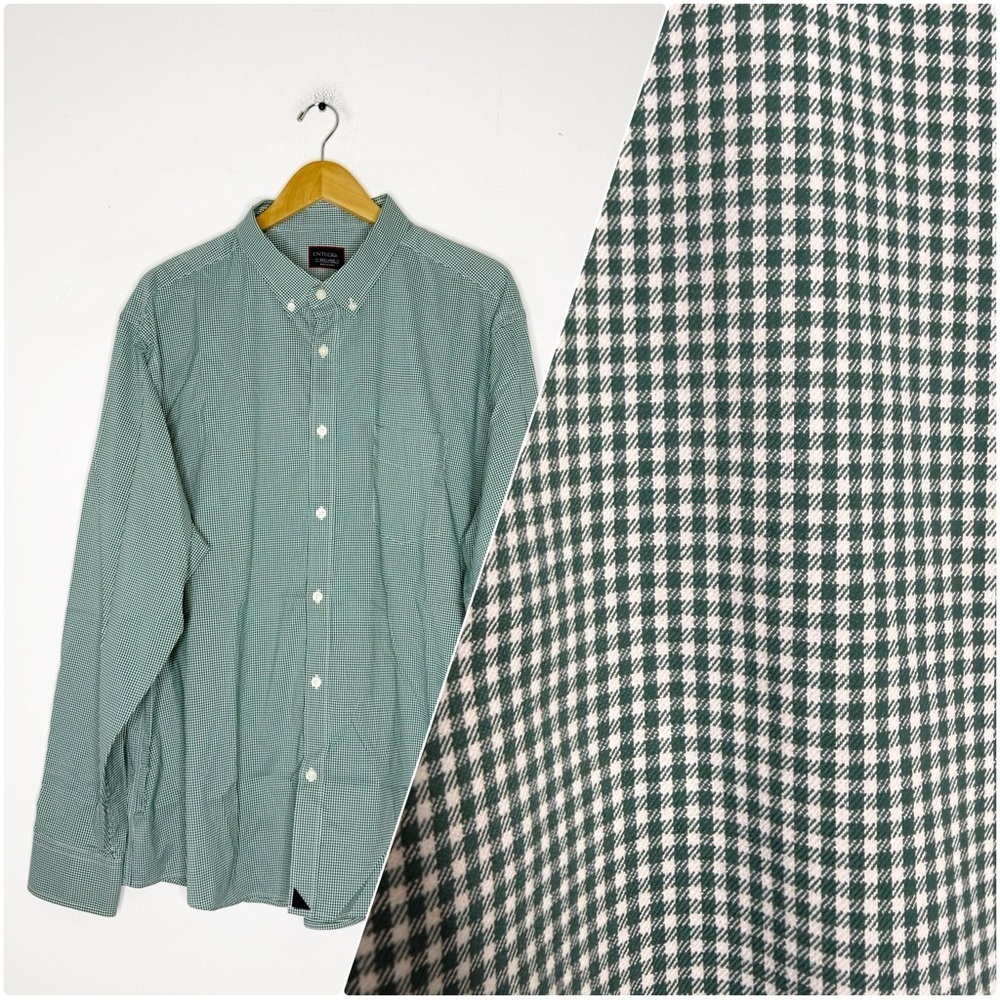 UNTUCKit Sassello Green Gingham Stretch Button Down Shirt Men’s XXXL